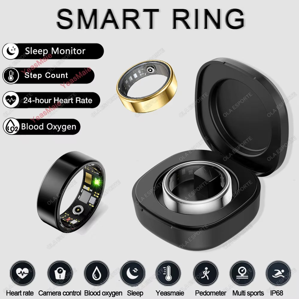 Smart Ring for Men & Women – 5ATM/IP68 Waterproof Fitness & Health Tracker with Heart Rate, Sleep Monitoring & Multi‑Sport Modes