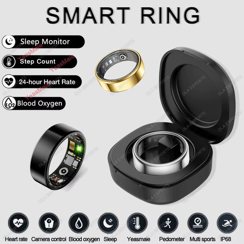 Smart Ring for Men & Women – 5ATM/IP68 Waterproof Fitness & Health Tracker with Heart Rate, Sleep Monitoring & Multi‑Sport Modes