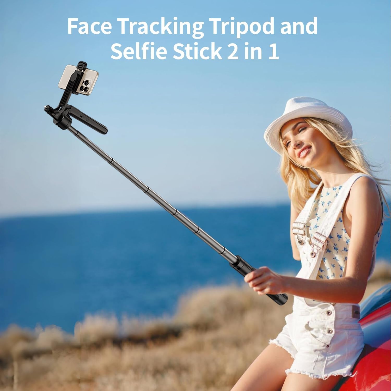70.9" Auto Face Tracking Tripod with 360 Rotation & 10" Ring Light, Phone Tripod & Selfie Stick with Remote for Cell Phone 4"-7", Motion Sensor for Live Stream Vlog Video Recording