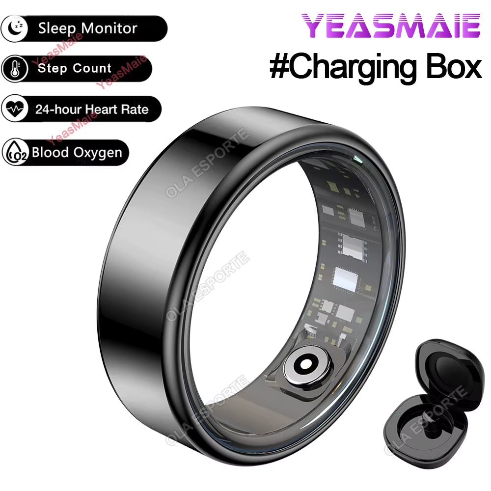 Smart Ring for Men & Women – 5ATM/IP68 Waterproof Fitness & Health Tracker with Heart Rate, Sleep Monitoring & Multi‑Sport Modes