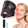 Red Light Therapy Mask for Face – 4‑Mode LED Light Therapy with Remote, Portable Skin Rejuvenation Device for Home & Travel