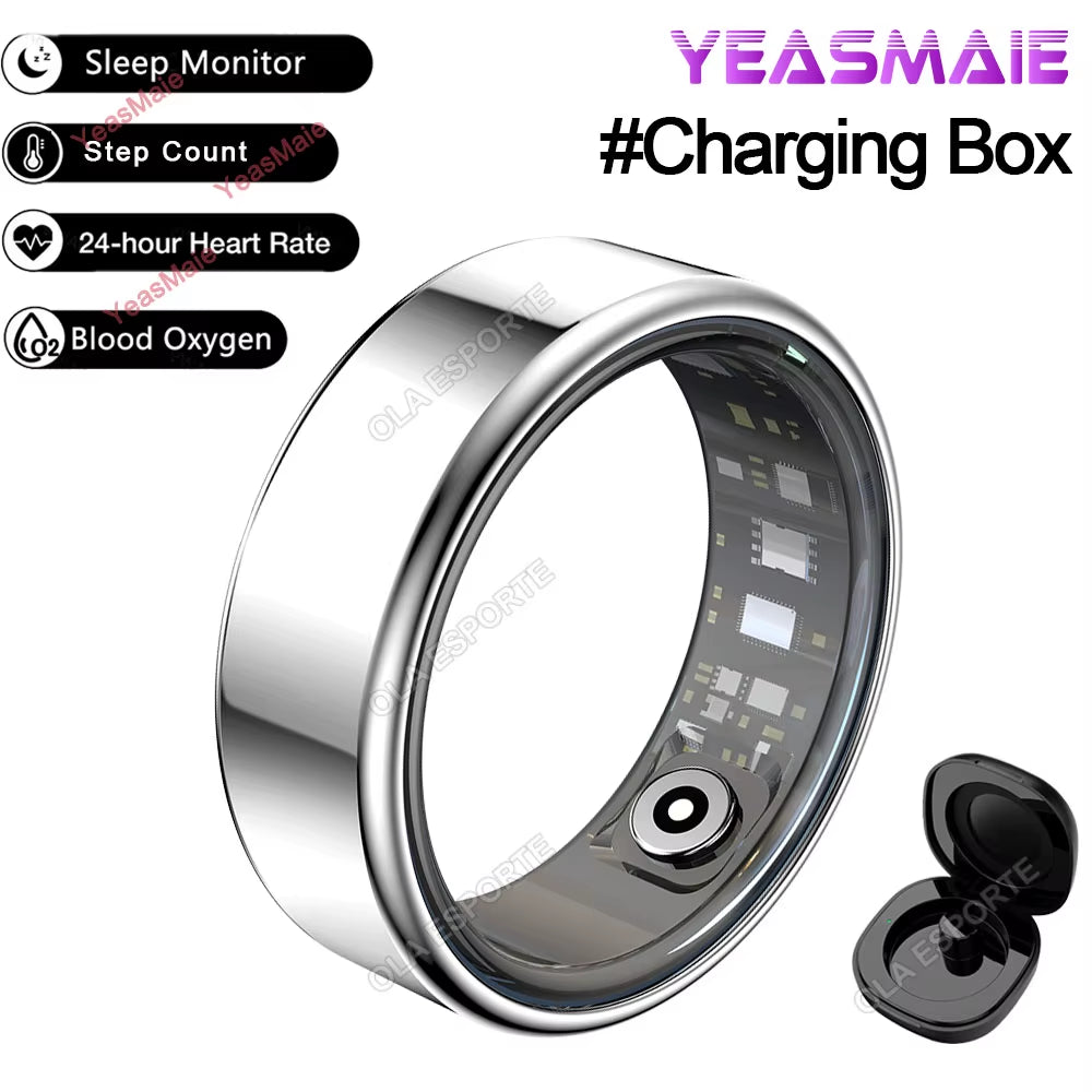 Smart Ring for Men & Women – 5ATM/IP68 Waterproof Fitness & Health Tracker with Heart Rate, Sleep Monitoring & Multi‑Sport Modes