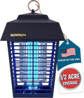 Electric Bug Zapper Outdoor Insect Killer Lantern, 1/2 Acre Coverage, 15W UV Light, Black